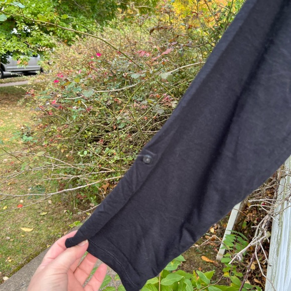 NWT Style & Co. Easy Black Cotton Henley Long Sleeve Top - Picture 5 of 5